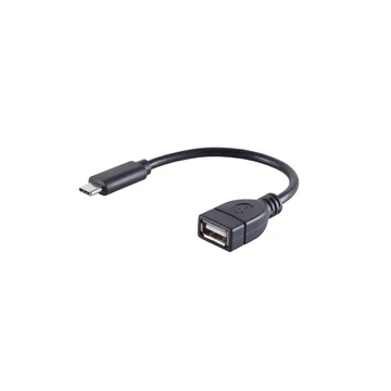 USB-C adapter, USB-A aljzat, 2.0, OTG, PVC