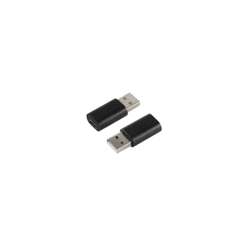 USB-A adapter, USB-C aljzat, 2.0, fekete