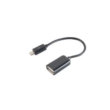 USB Micro-B adapter, USB-A anya, OTG, fekete