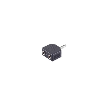 Sztereó 3,5 mm-es jack aljzat / 2 db 3,5 mm-es jack aljzat, adapter
