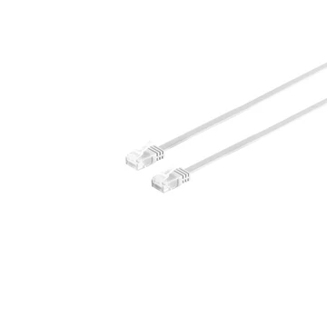 Cat. 6 lapos Hálózatikábel, U/UTP, fehér, 10m