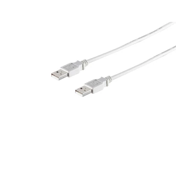 USB-A csatlakozókábel, 2.0, szürke, 3 m