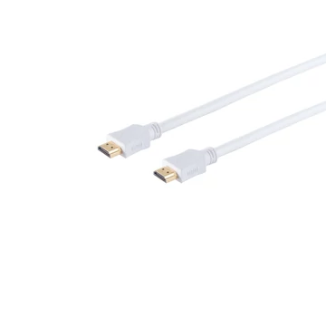 HDMI kábel, 4K, aranyozott, fehér, 1,5 m