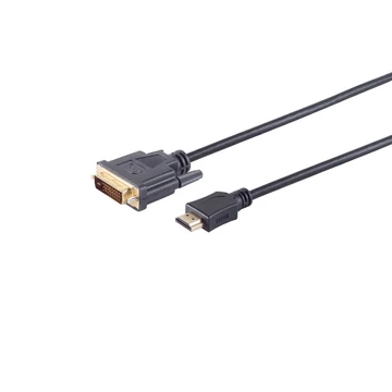 DVI-D adapterkábel, HDMI-A csatlakozó, kétirányú, 3 m