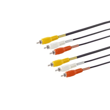 3 RCA dugó/ 3 RCA dugó 1xVideó 2xAudio Kábel 2m